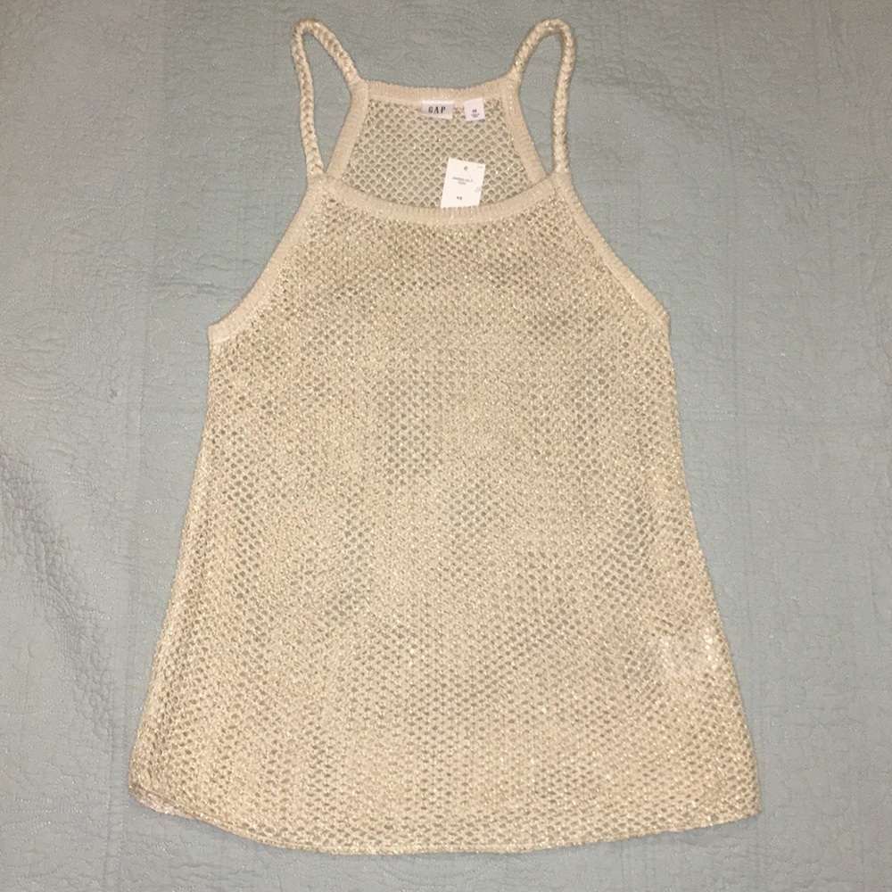 Gap Knit Halter with Gold Detail